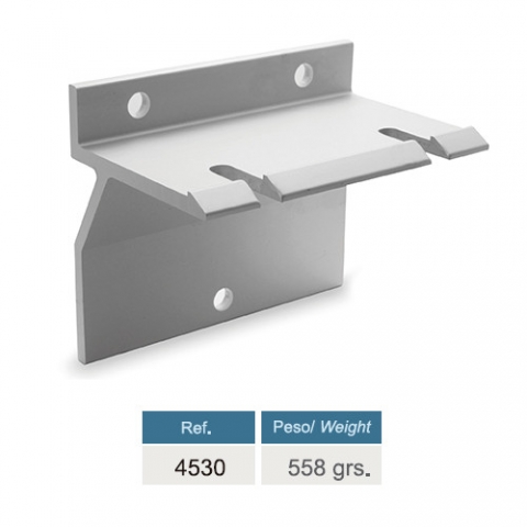 Soporte de fijación central para guía puerta corredera a la pared 4530 Soporte de fijación central para guía puerta corredera a la pared 4530