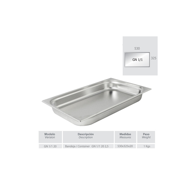 Cubetas GASTRONORM 1/1