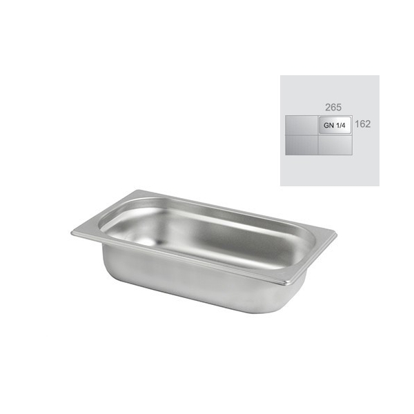 Bandejas GASTRONORM medidas 1/4