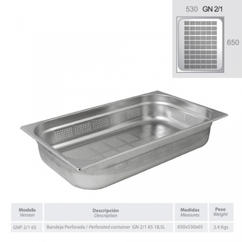 Bandeja Perforada para Hostelería