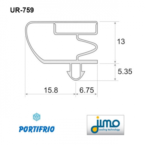 Medidas Burlete Marco Puerta Mueble Frigorífico UR-759
