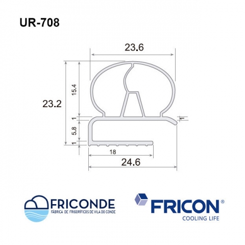 Medidas Burlete para Nevera UR-708