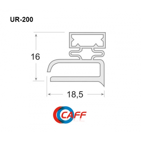Medidas Burlete para nevera comercial UR-200