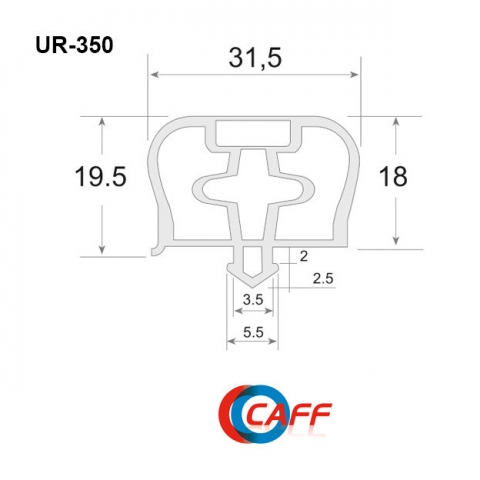 Medidas Burlete para Puerta de Armario Frigorífico UR-350