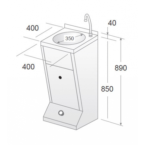 Lavamanos de Pie Industrial