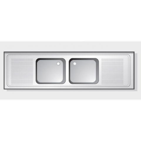Mueble Fregadero doble con escurridor