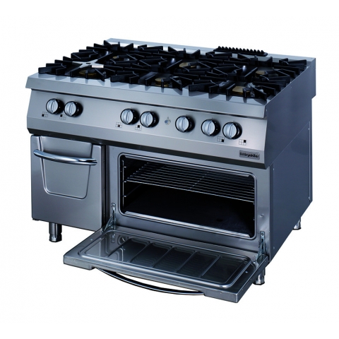 Cocina de gas con Horno GN 2/1