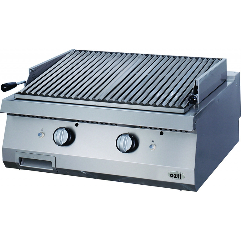 Romux® - Barbacoa Piedra Volcánica a Gas 70 cm Sobremesa, Barbacoa  Industrial de Calidad Profesional para Restaurantes y Empresas de Catering