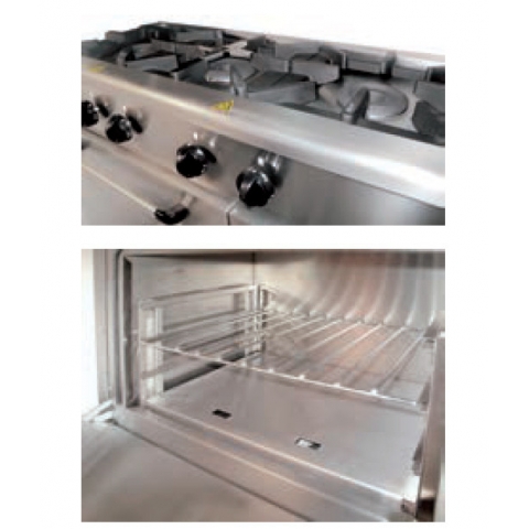 Cocina de gas con horno hostelería C3-FHGN11