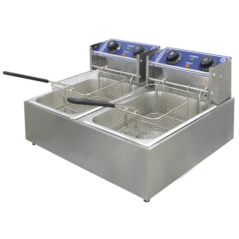 Freidora eléctrica industrial 2 cubas EF82-TL