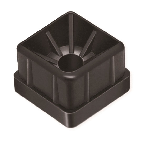 Conteras para tubo cuadrado negro 30x30