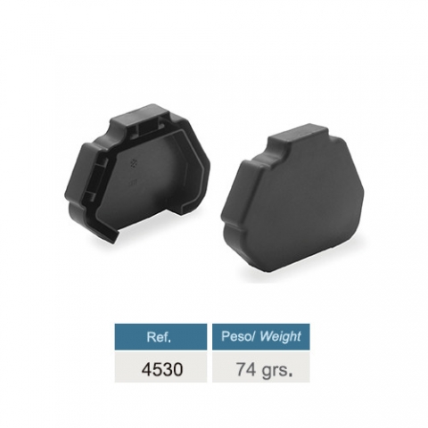 Conjunto tapa raíl para puertas corredera de los sistemas 4530 y 5530.