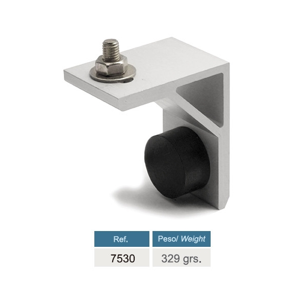 Escuadra tope raíl lado cierre para puerta corredera 7530