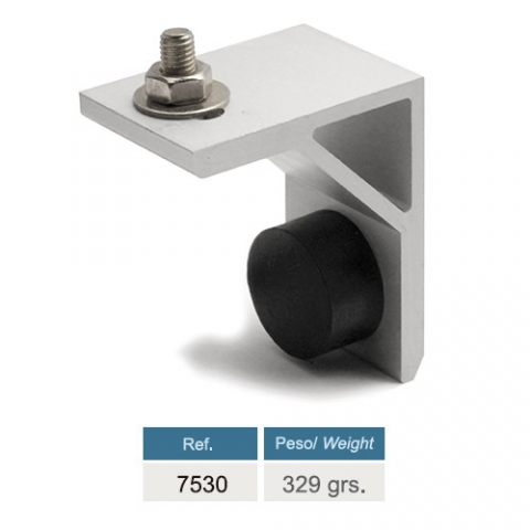 Escuadra tope raíl lado cierre para puerta corredera 7530