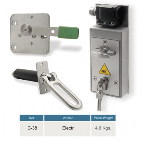Cierre eléctrico puerta corredera industrial Cierre eléctrico puerta corredera industrial