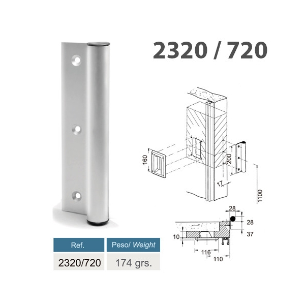 Maneta exterior para puerta corredera 2320