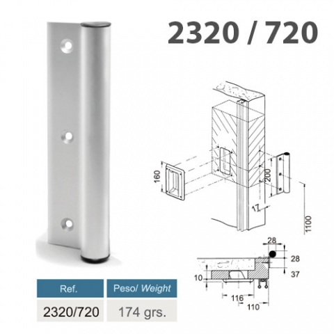 Maneta exterior para puerta corredera 2320