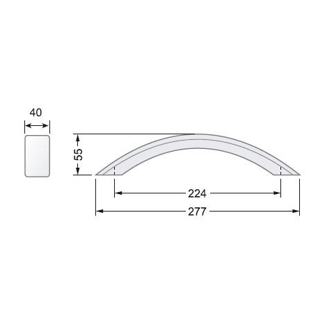 Tirador de aluminio anodizado tipo TA6