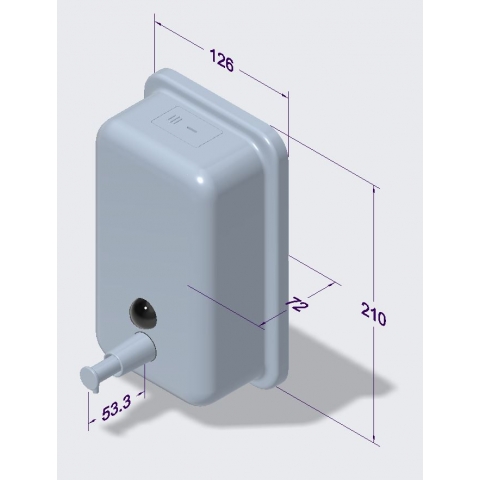 Tamaño dispensador de jabón INOX